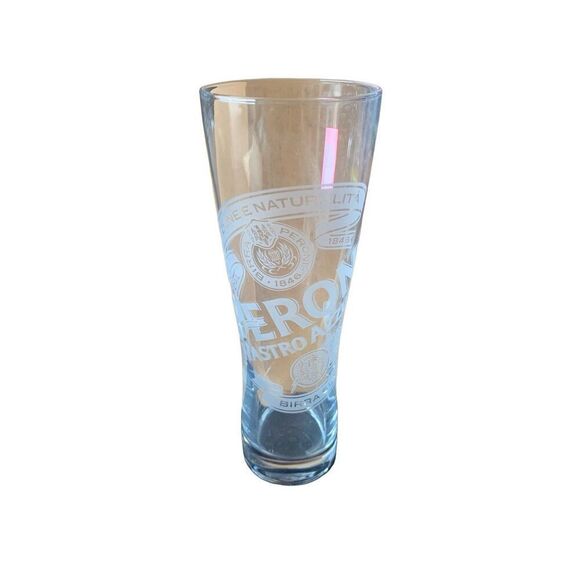 Pre Owned Peroni Nastro Azzurro Birra Superiore Etched Beer Glass Pilsner Style - Picture 1 of 13